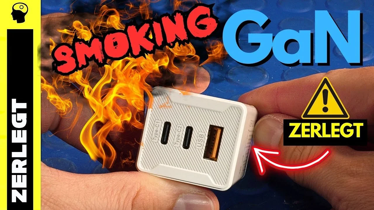 "Smoking GaN!" | Explodierter USB  Charger analysiert.
