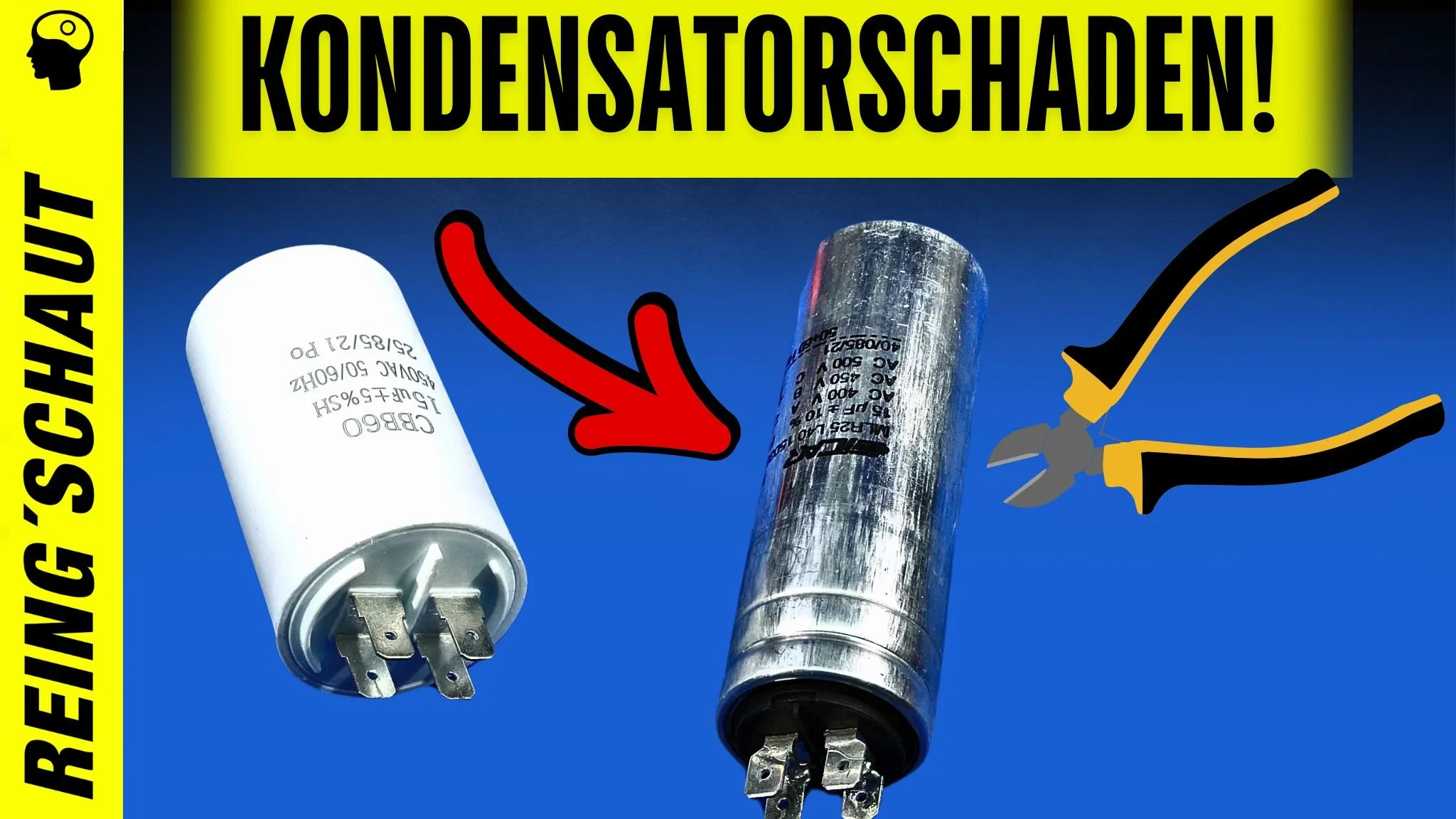 Lochfraß? Kondensatorschaden! Reing'schaut! Folienkondensator