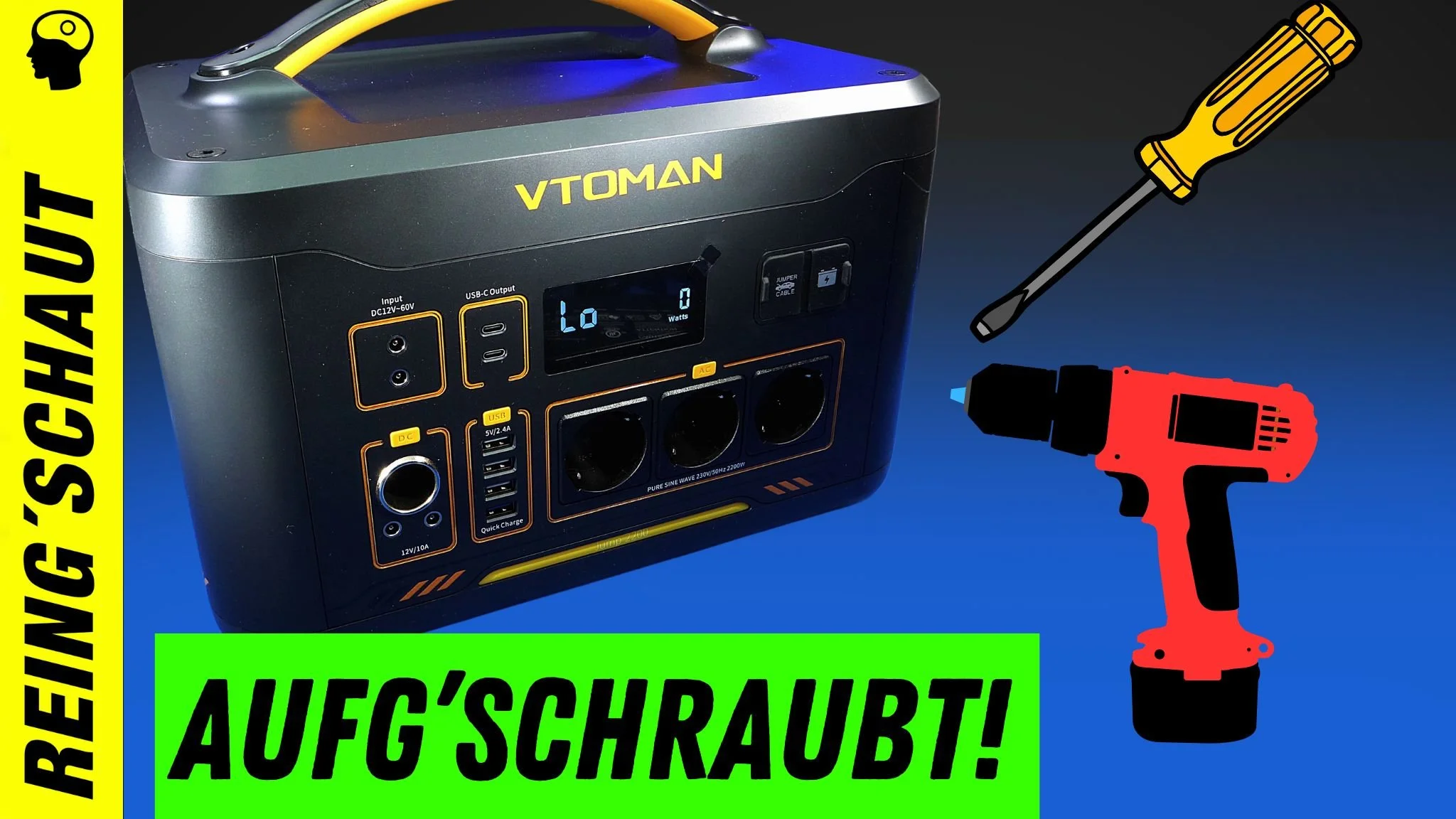 Innereien: VTOMAN Jump 2200 Tragbare Power Station aufgeschraubt| Reing'schaut