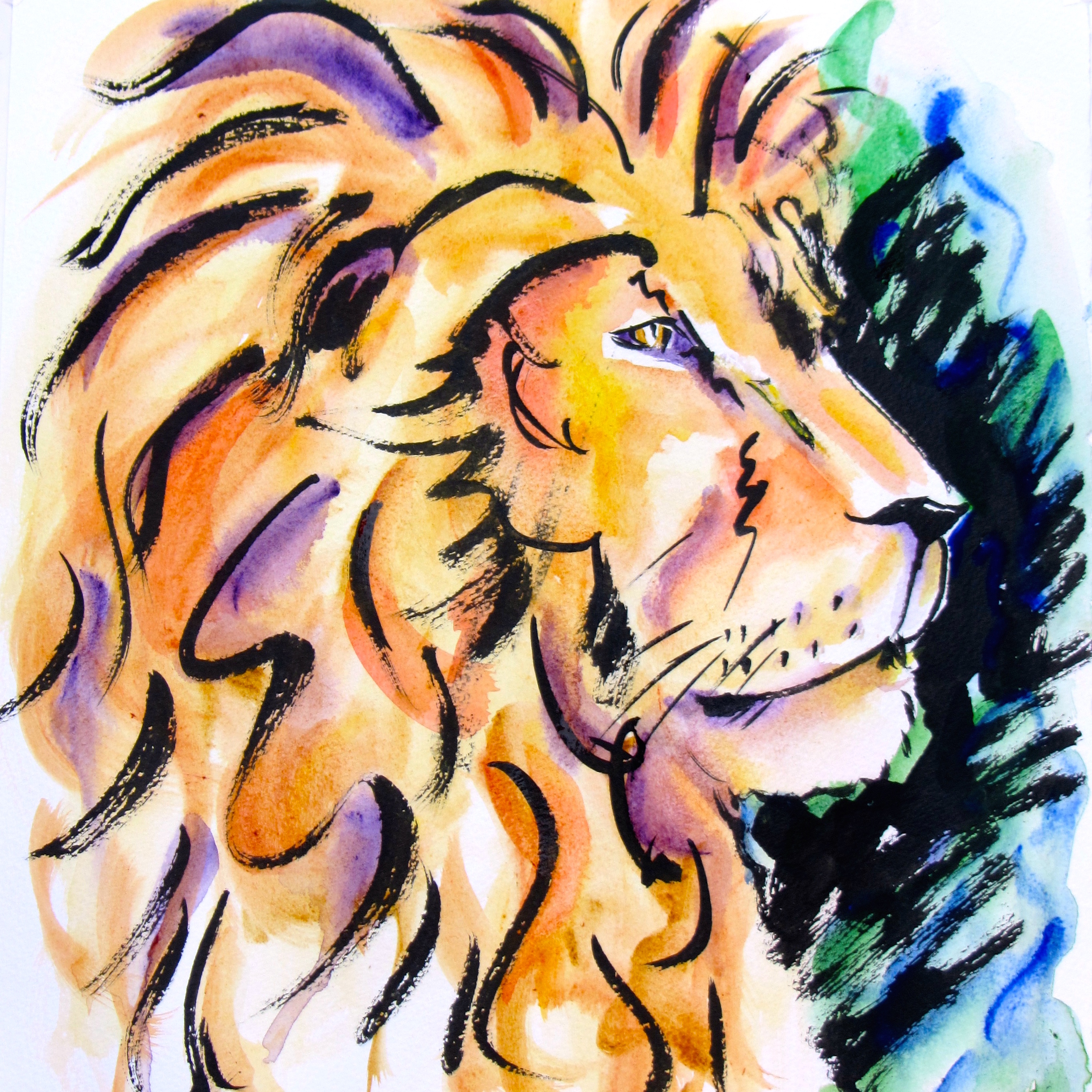 watercolor lion2.JPG