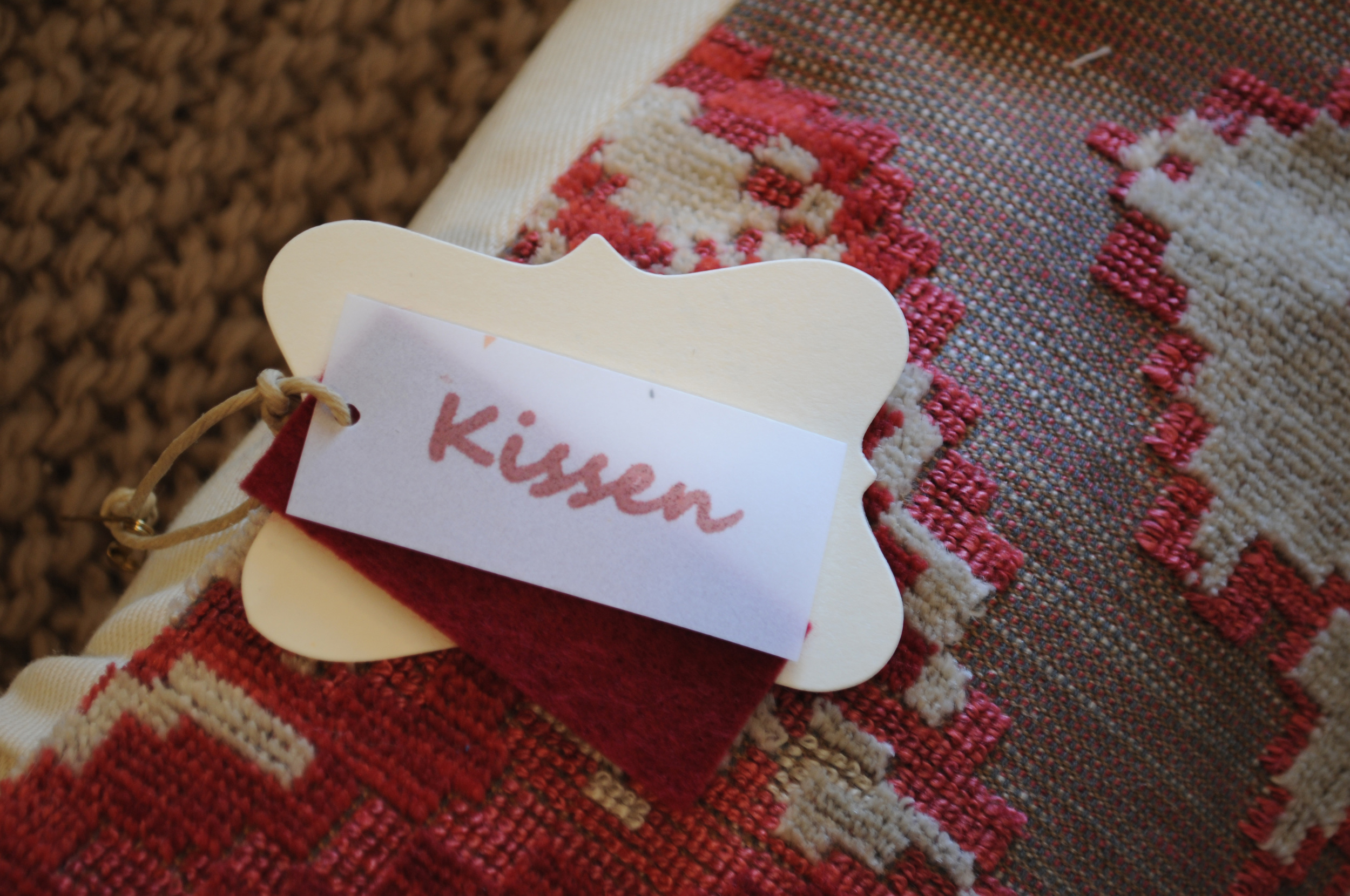 Kissen logo, "Kissen"  Pillow Play in Santa Fe - An interior & fashion design collaboration