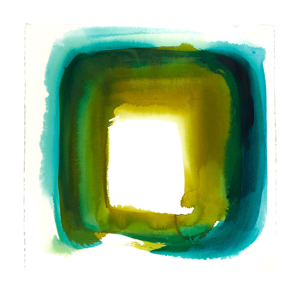 2012 · Aperture in Turquoise and Yellow I