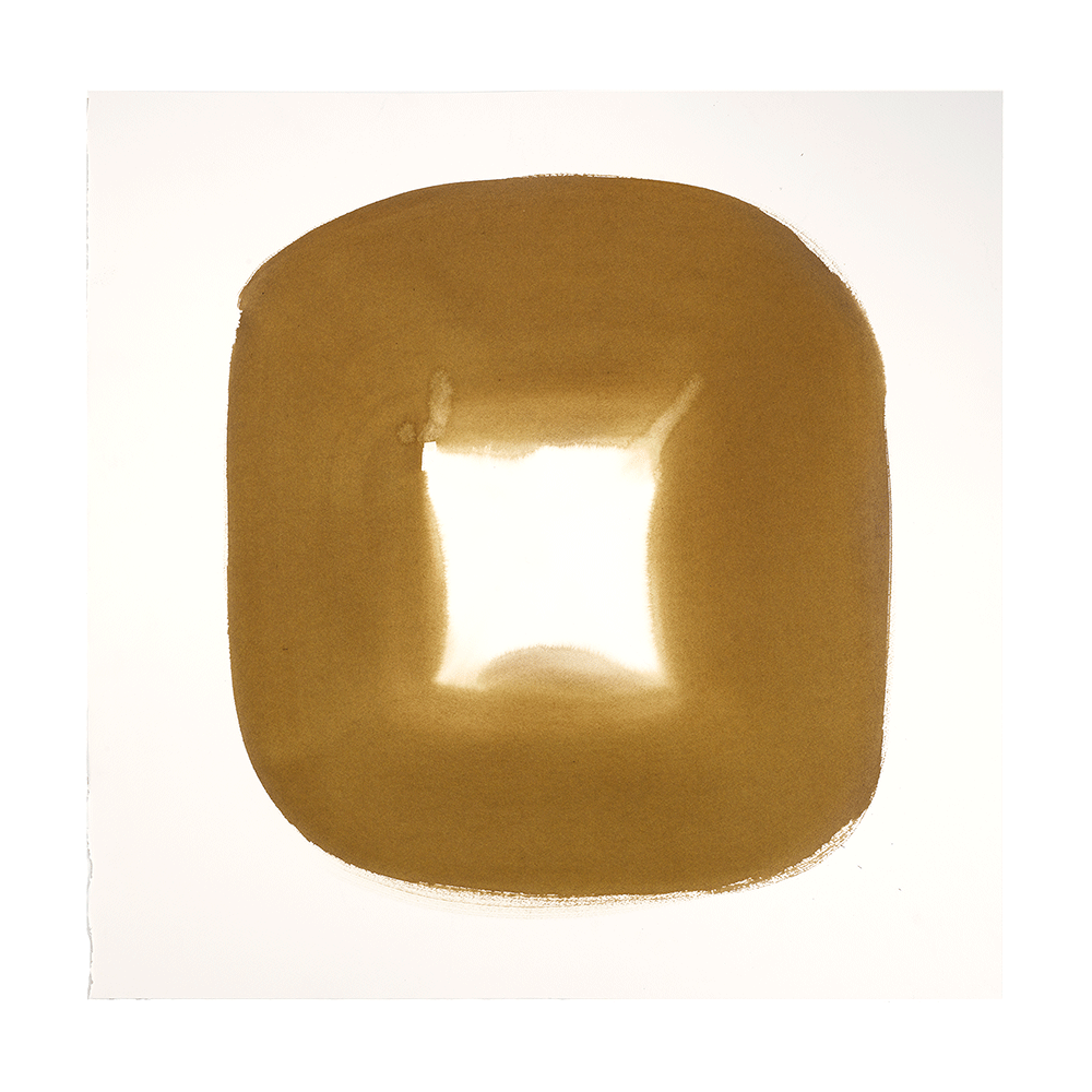  Aperture in Hazelnut II, 2015 Acrylic on watercolor paper 28 x 28 inches 