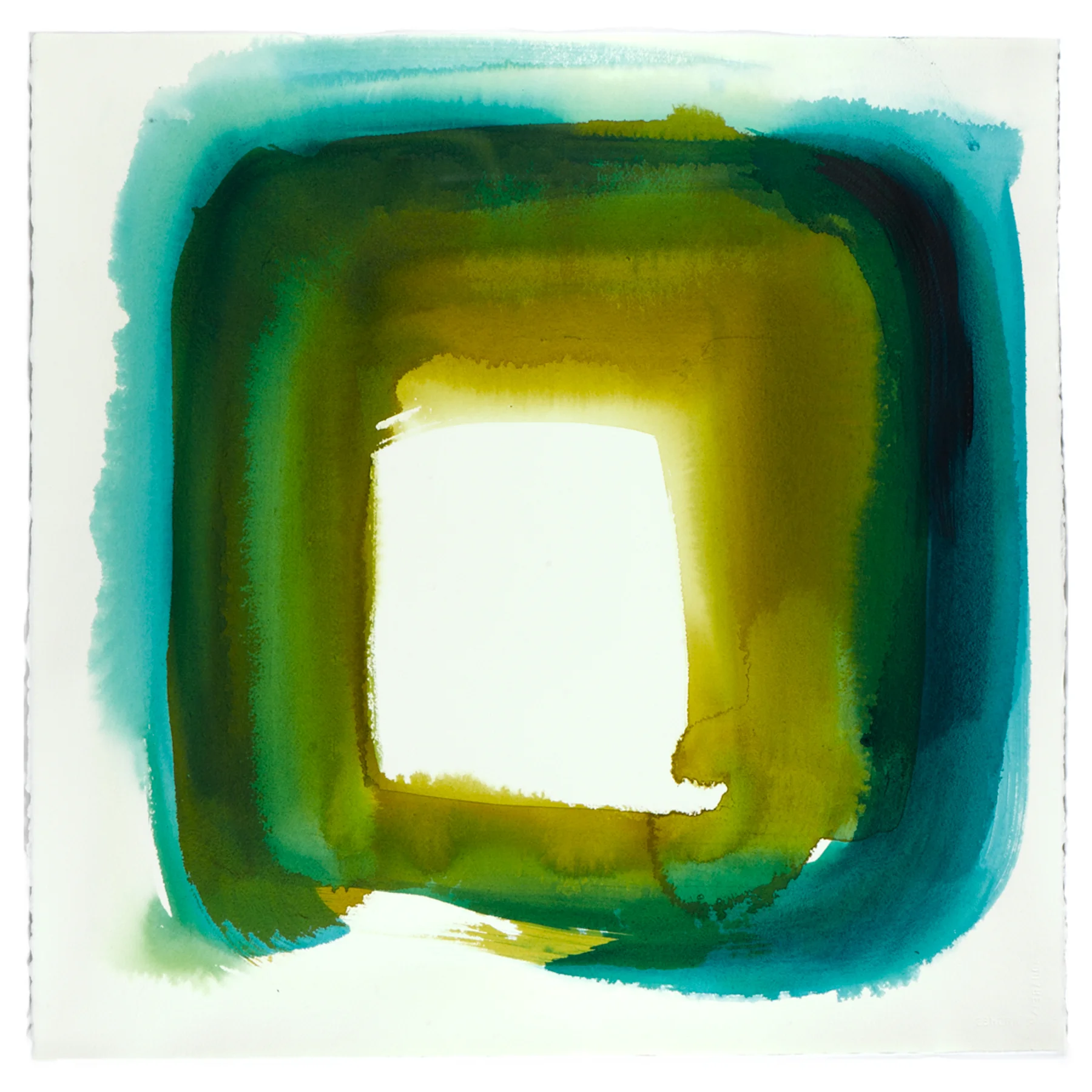 Aperture in Turquoise & Yellow I · 2012