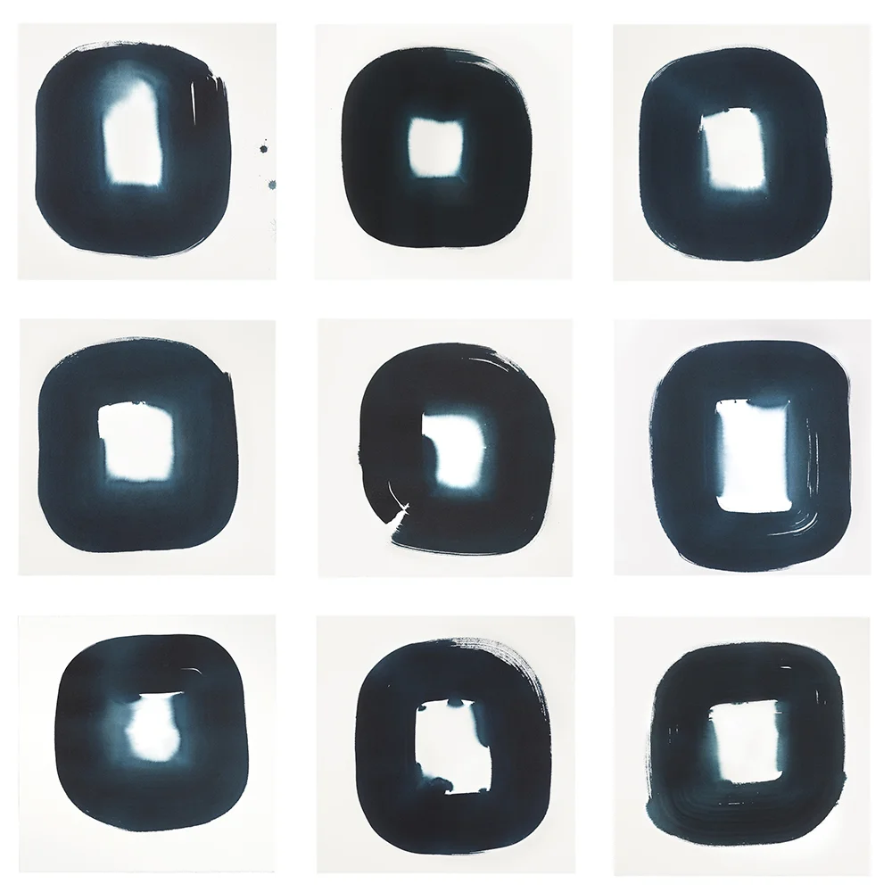 2016 · Installtion of 9 Apertures in Japanese Indigo I