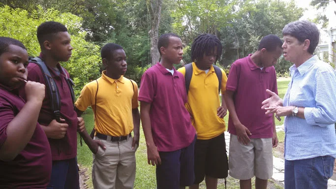 Terrific group of 8th grade boys from Hancock Central who asked all the right questions.
