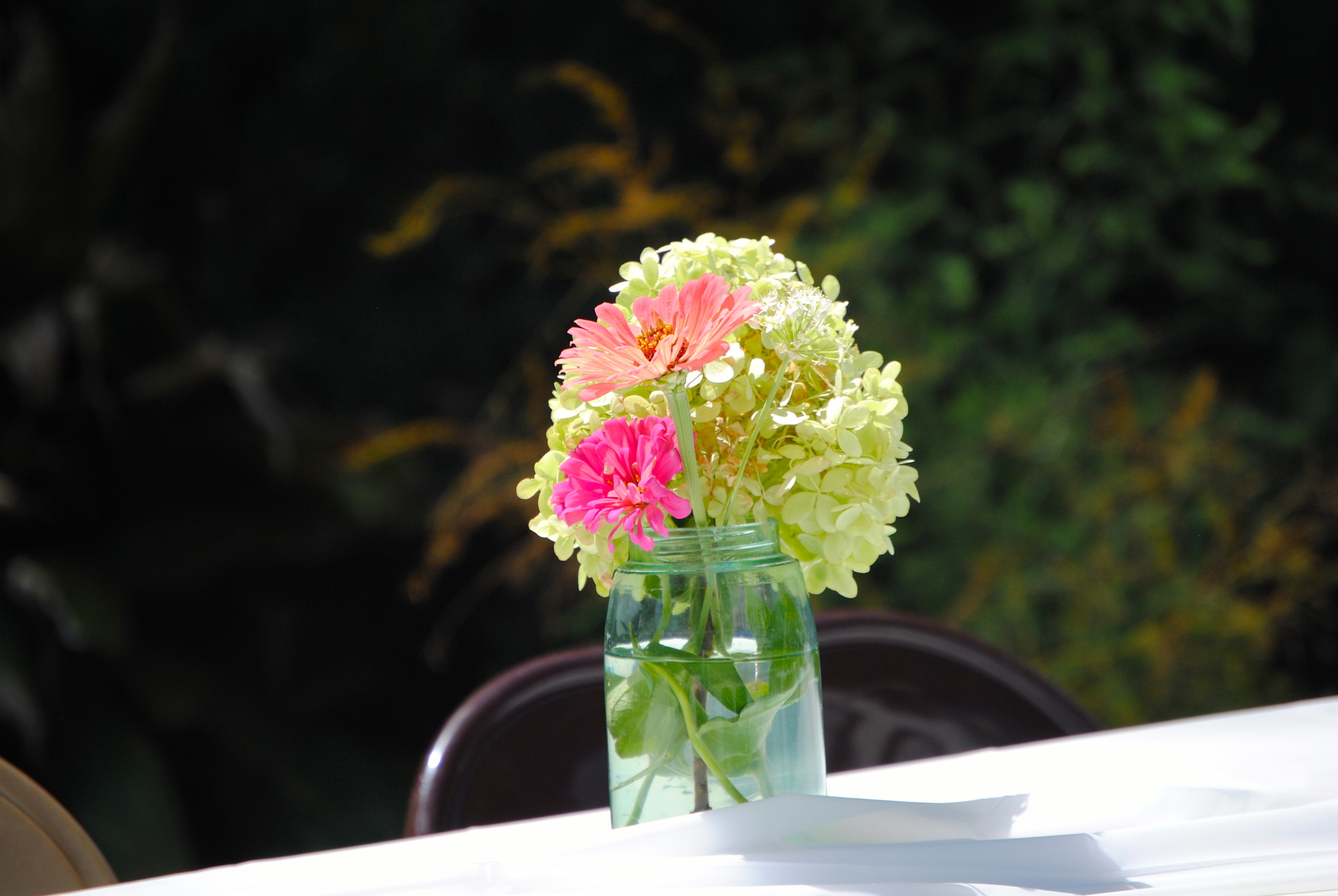 Flowers from Elm Street Gardens decorated all the tables. 