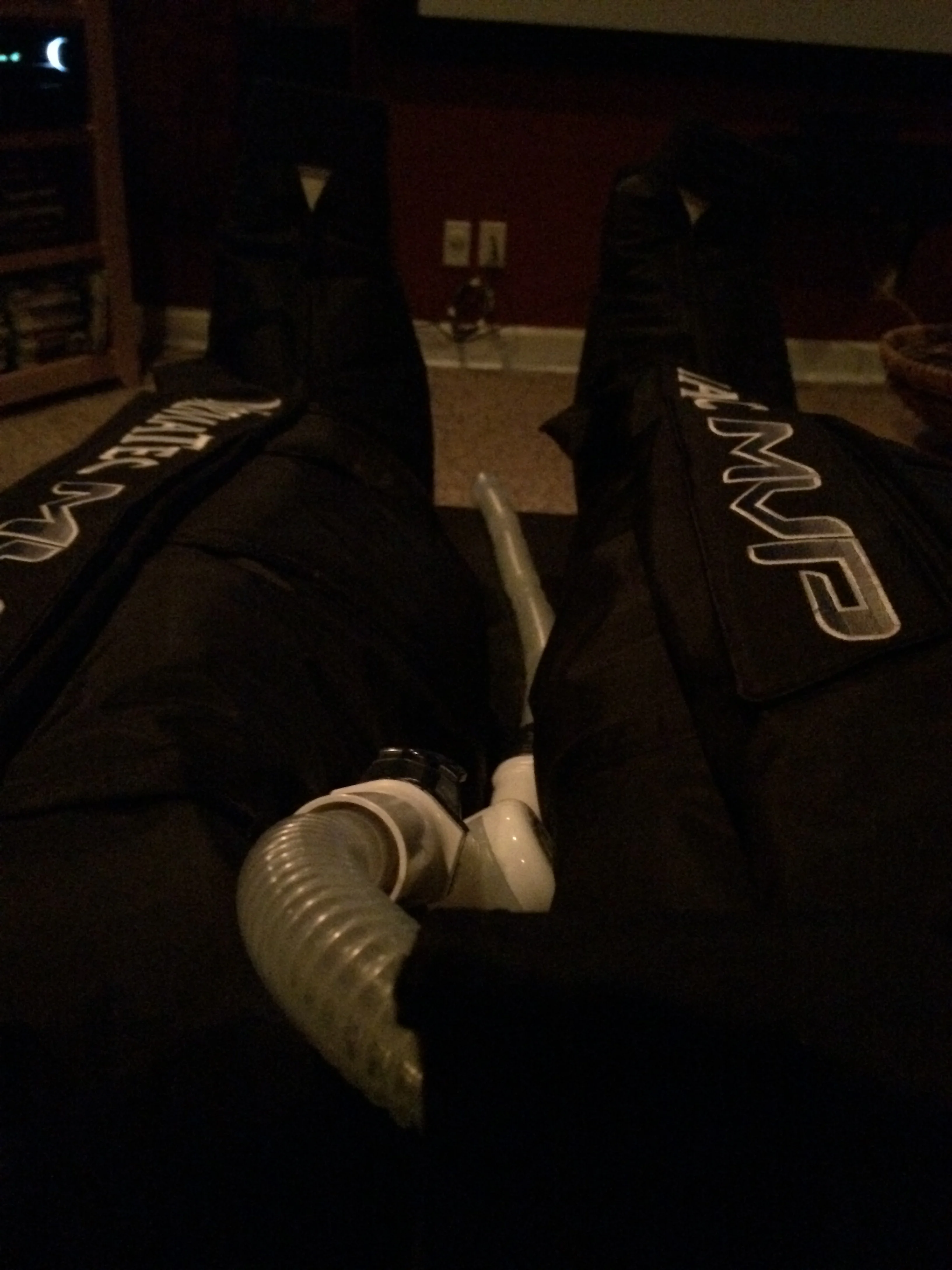 How I ate my dinner... in recovery boots!