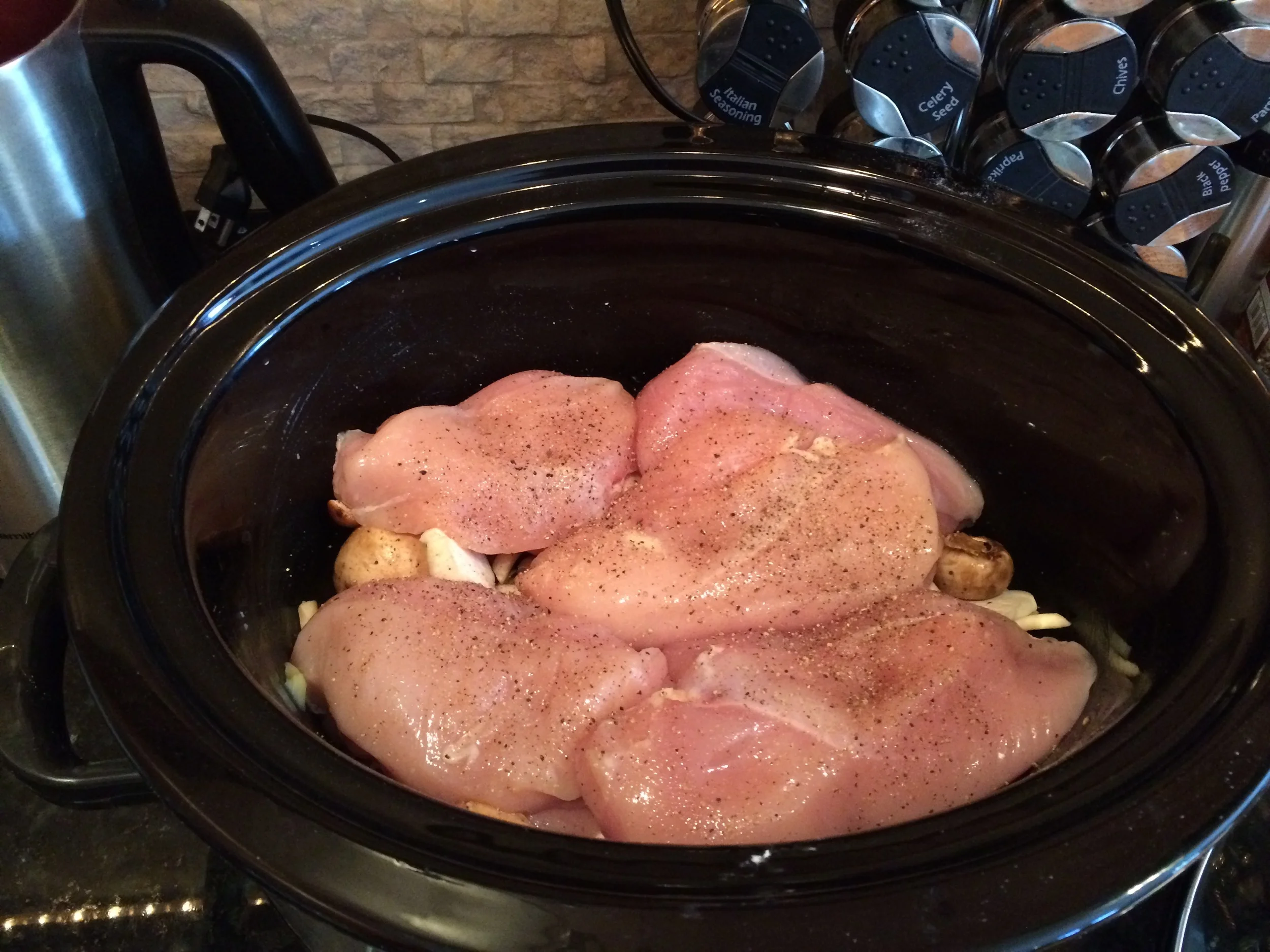 Slow Cooker Chicken with Exotic Mushrooms