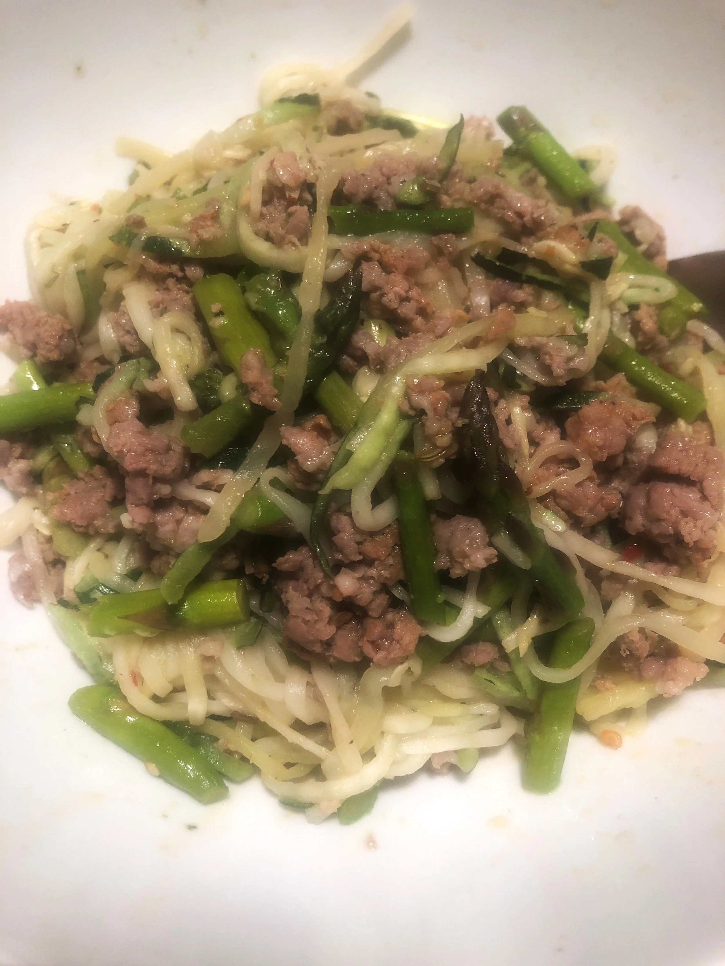 Sausage with Zucchini Noodles