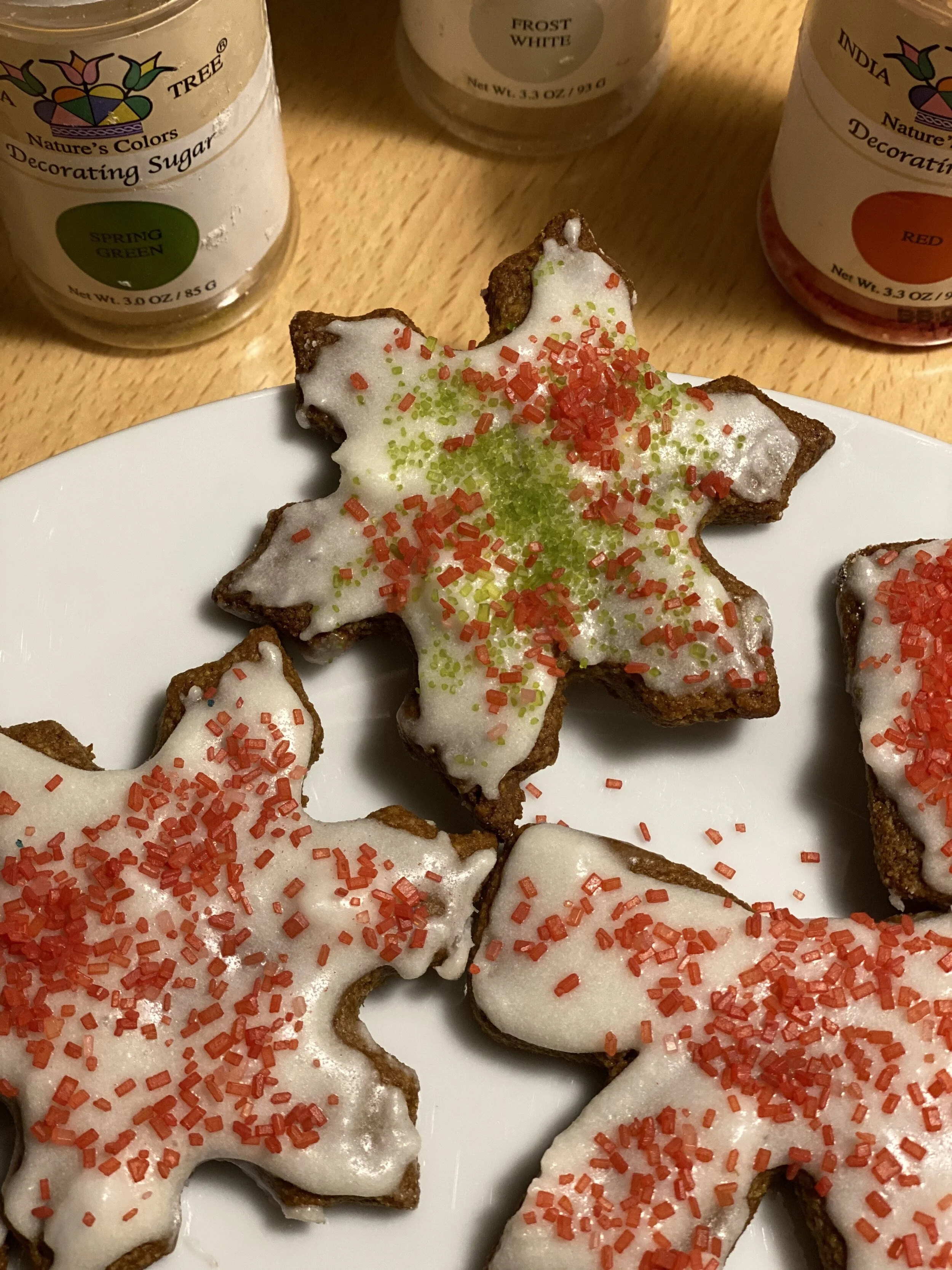 Vegan Frosted Gingerbread Cookies (gluten free)