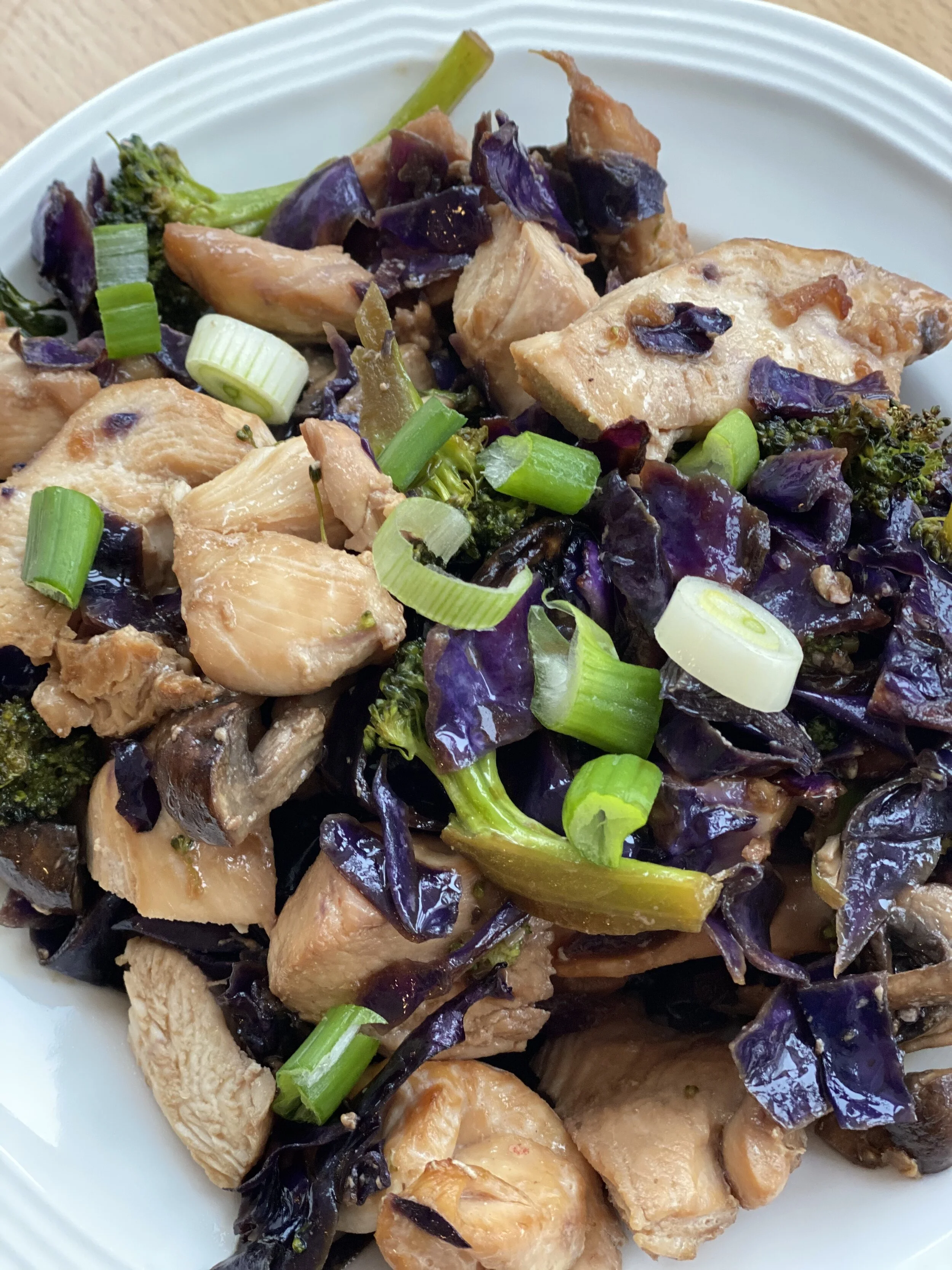 One Pan Chicken, Broccoli and Cabbage