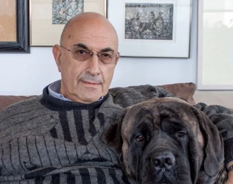 Elkhonon Goldberg with brutus (click to play interview) Photo by Igor Glavatski (used with permission)