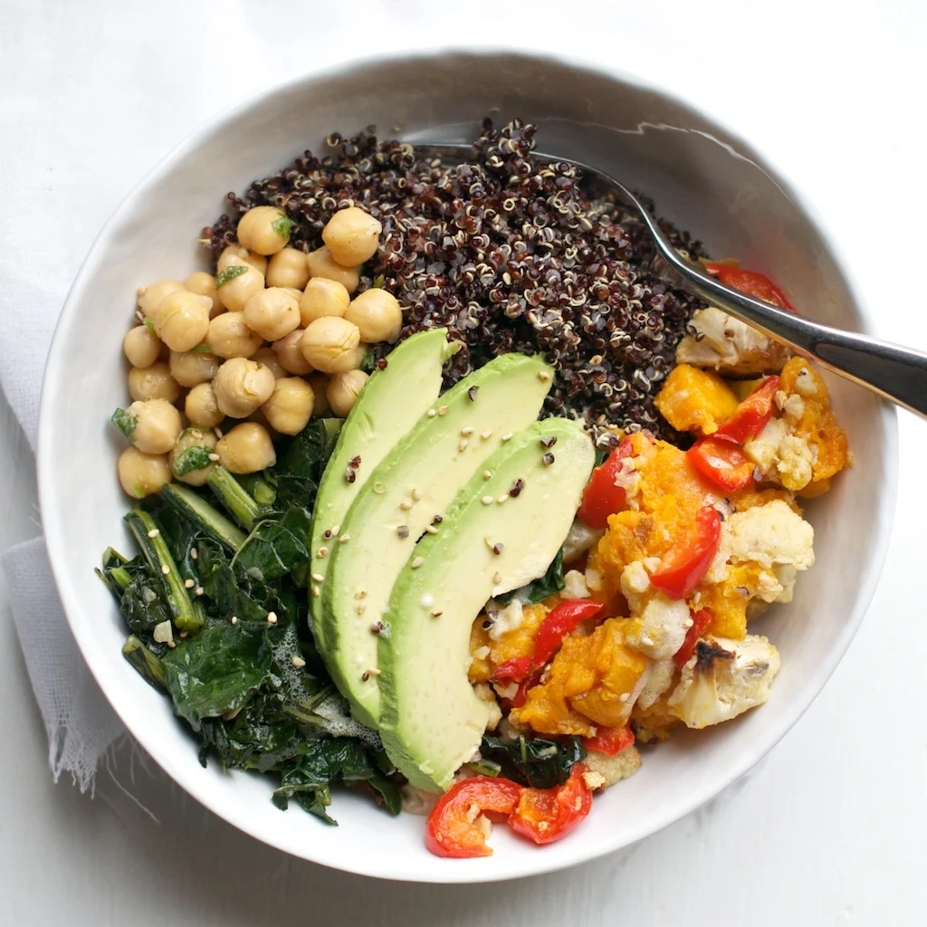 Black Quinoa + Roasted Vegetable Bowl — Pixels + Crumbs