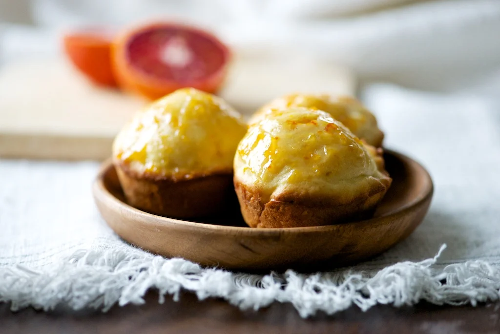 Glazed Blood Orange Muffins