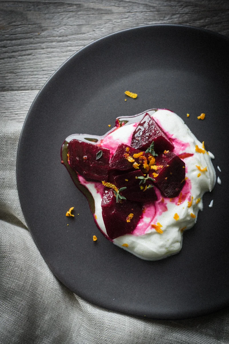 Roasted Beets + Yogurt