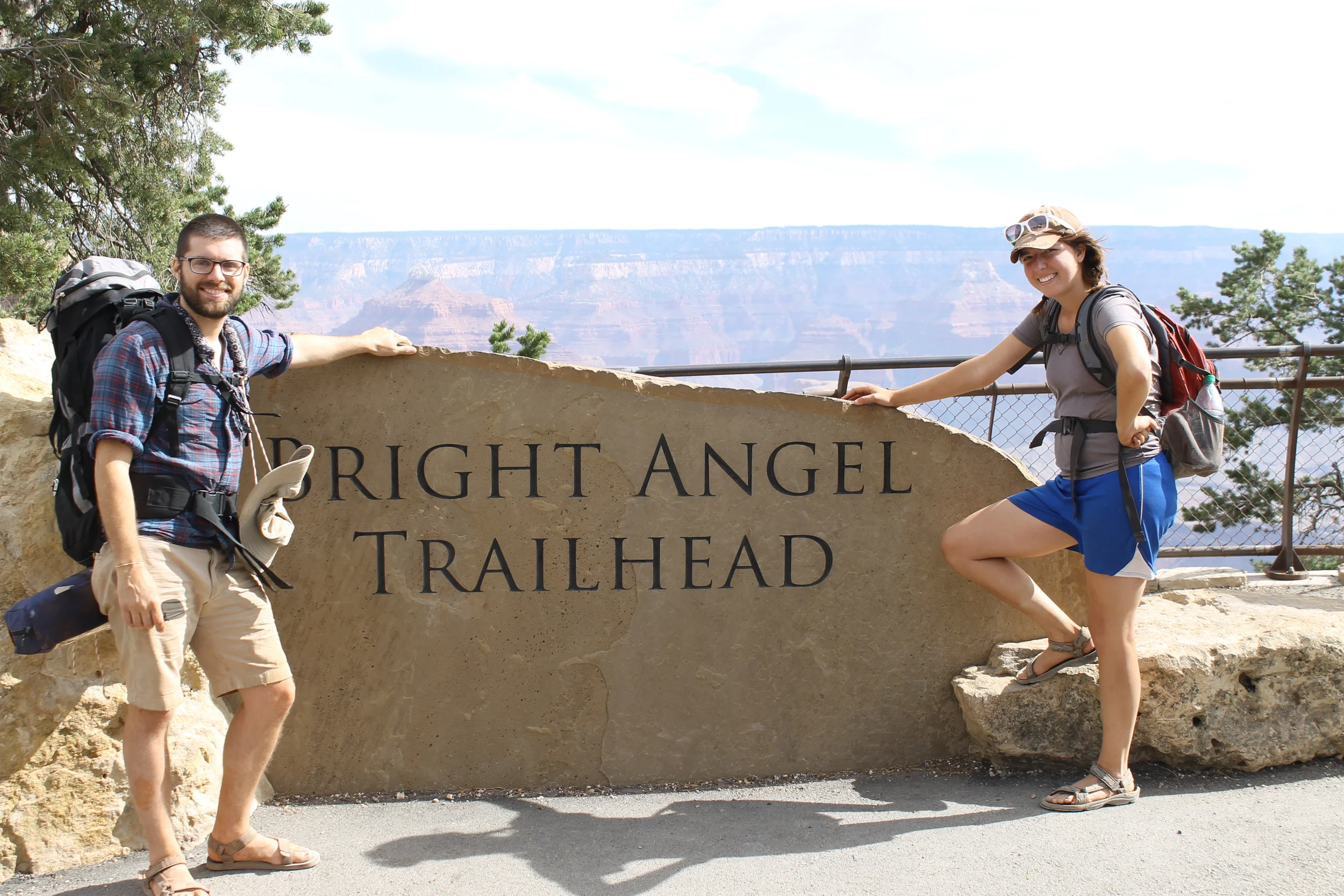 Road Trip! Here we are after hiking out of the Grand Canyon after camping down there for the night.