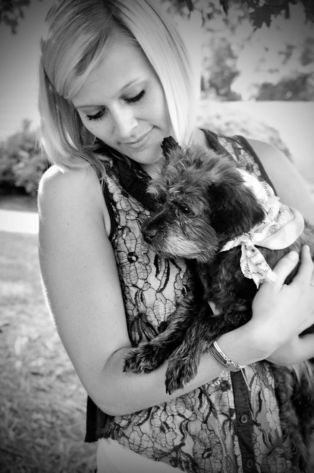 Nicole Elliott and Chester, whom she adopted from the Ark Animal Rescue in Columbus, Georgia.
