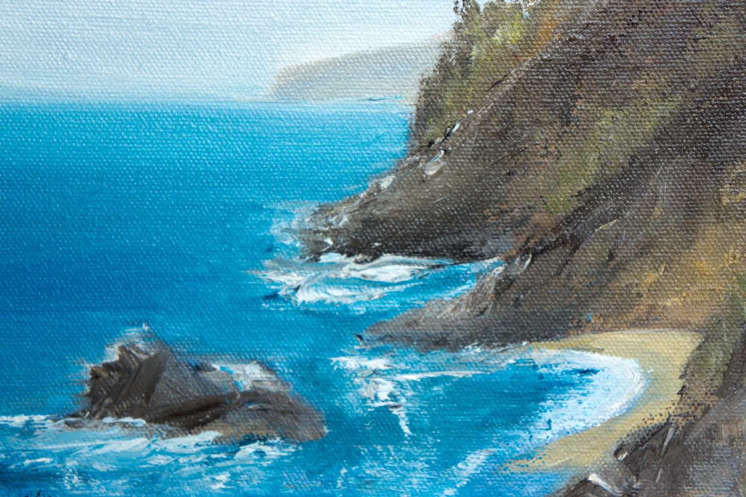 Monterey Coast 5x7 Original Oil painting on Canvas