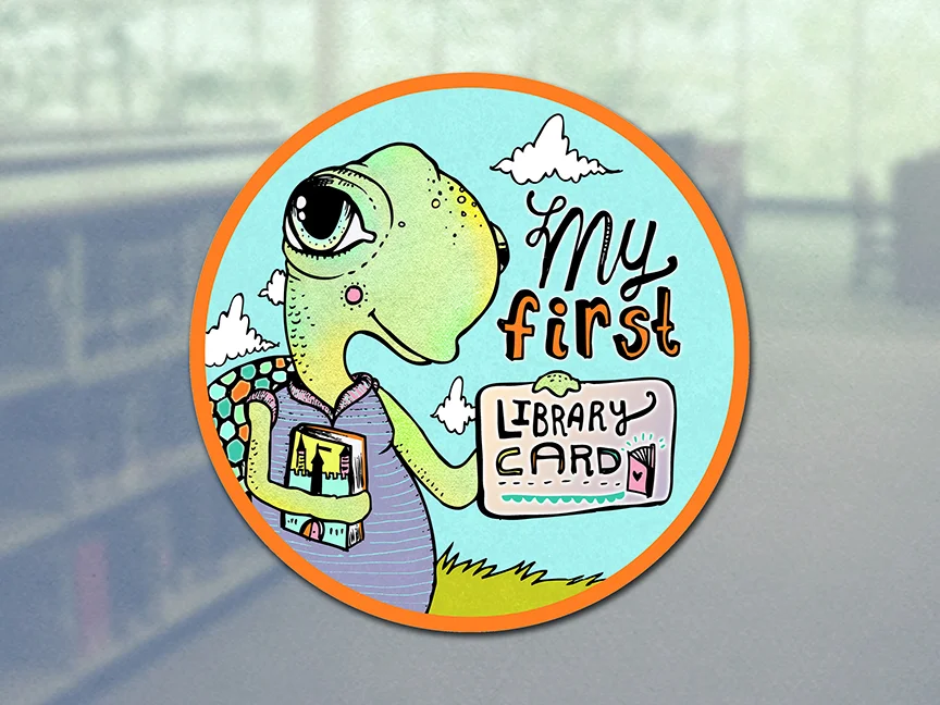 Spokane Library Sticker - Tiffany Patterson illustration - turtle.jpg