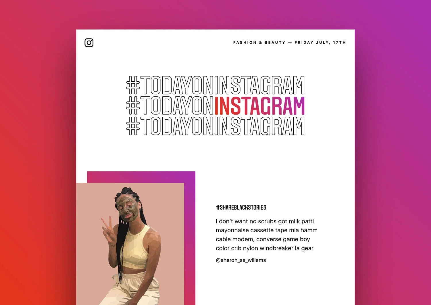 A weekly newsletter to share the latests trends on Instagram