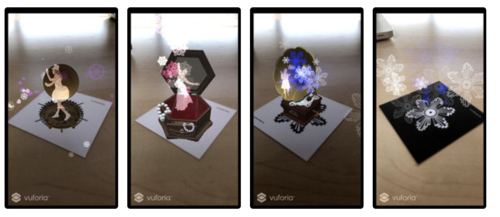 These images illustrate the effects of our digital dance app, used in performance for Winter’s Dance 2018.