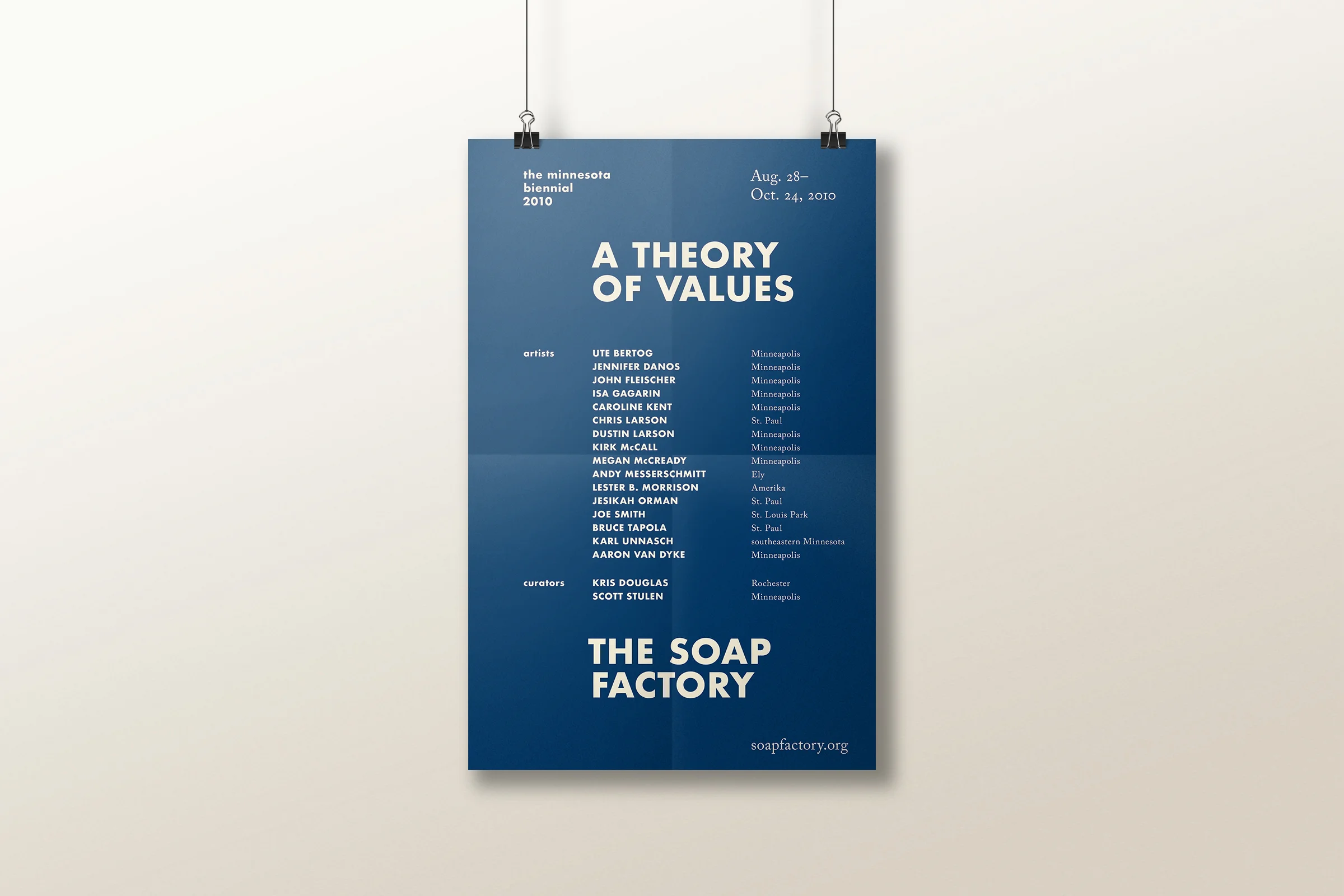 The exhibition mailer was based off the graphic language of book and made use of the same off-white paper.