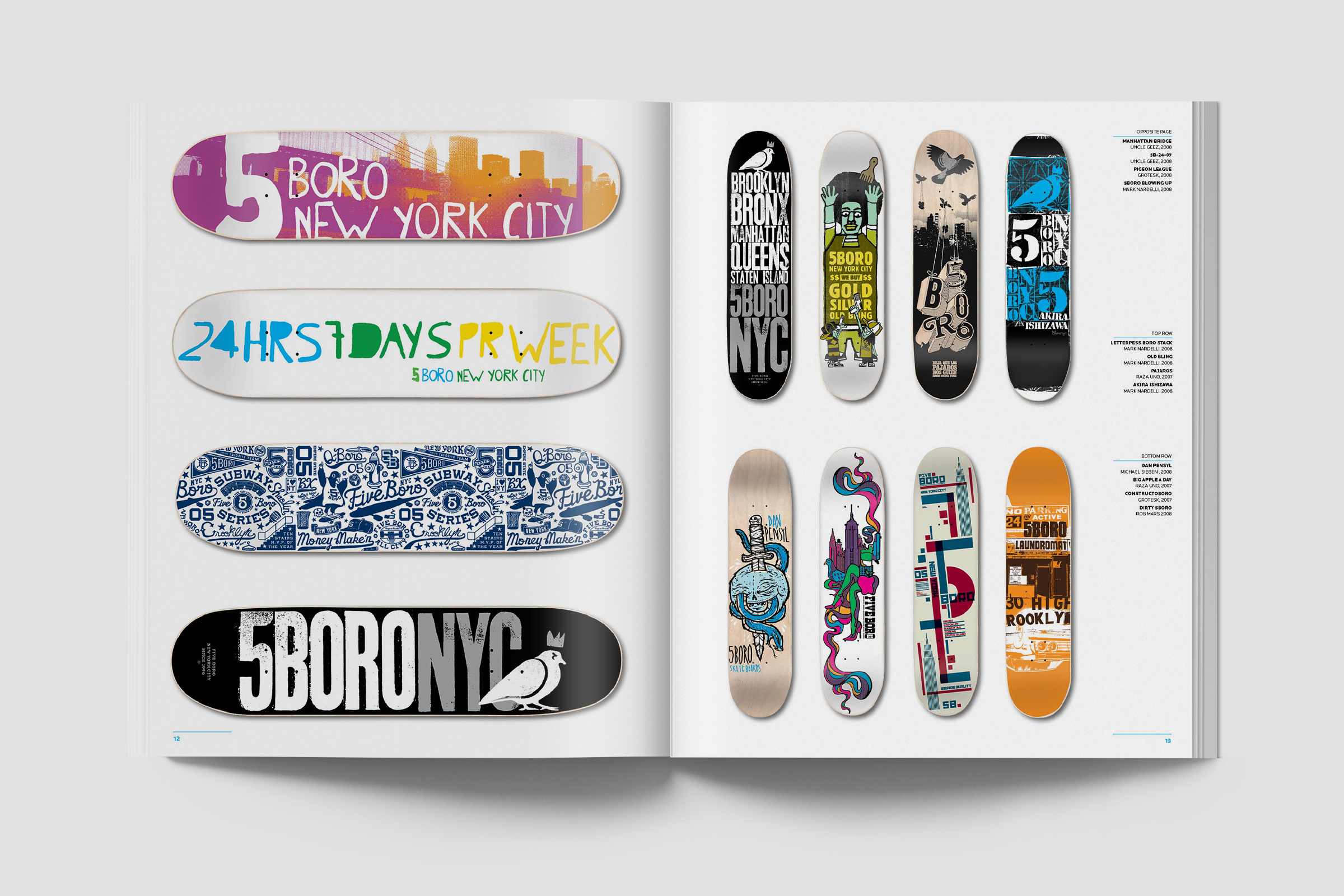 We designed just a few layouts for showcasing graphics so that the emphasis is always on nice big reproductions.
