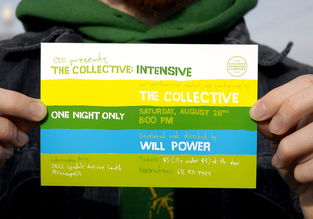 “The Collective: Intensive” flyer designed by Joshua Hardisty in 2004 was one of the MVA’s pieces that was reproduced in “Hand Job”
