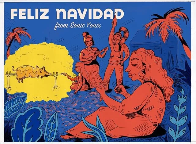 Here&rsquo;s a holiday postcard from your favorite lechonas. XOXO🎄🐽 ✨&hearts;️