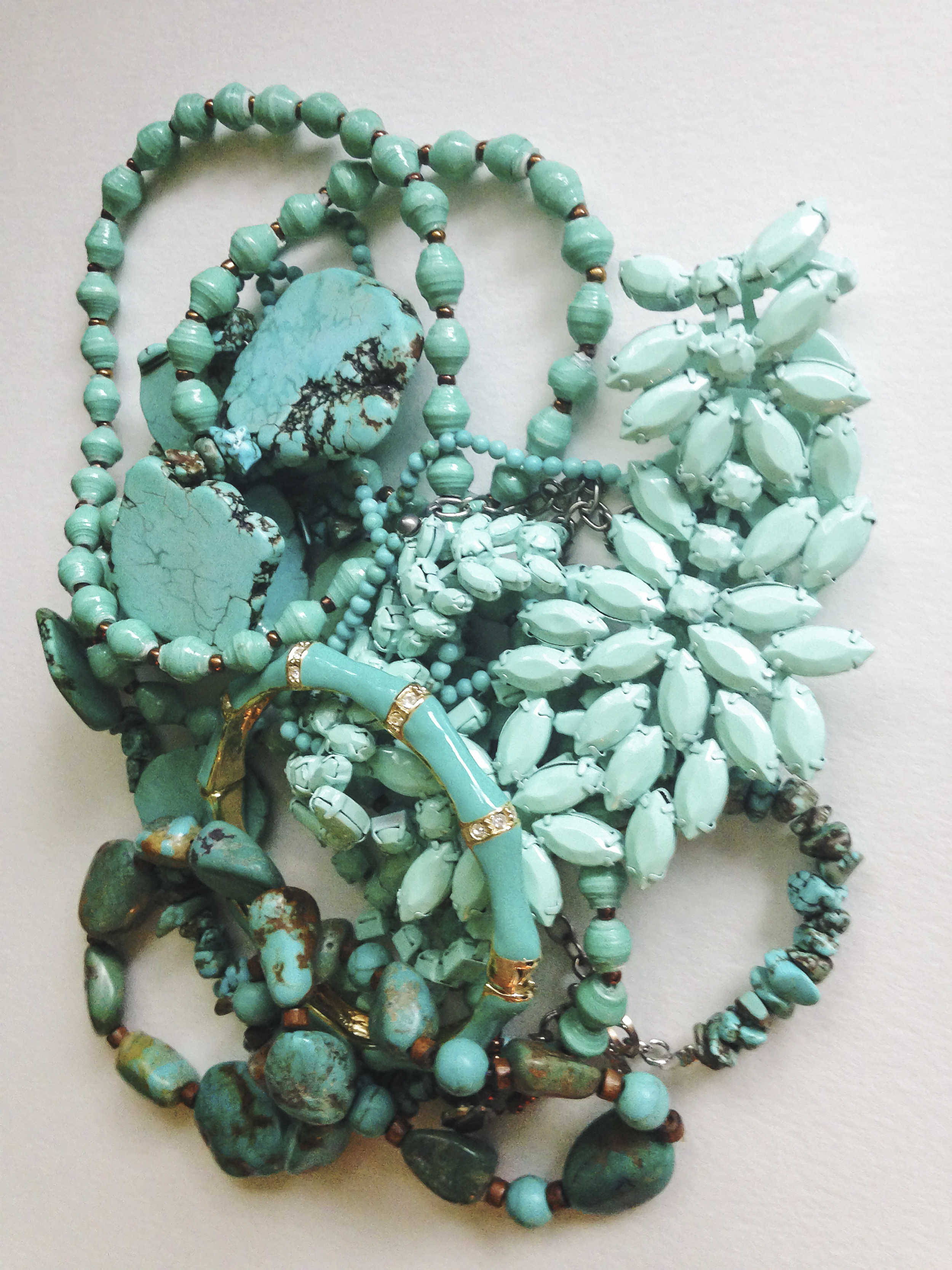 Susan Shepardson - I love the color of turquoise. According to Indian Arts and Culture turquoise stands for water and for sky, for bountiful harvests, health and protection. Blue-green symbolizes creation and the hope for security and beauty.