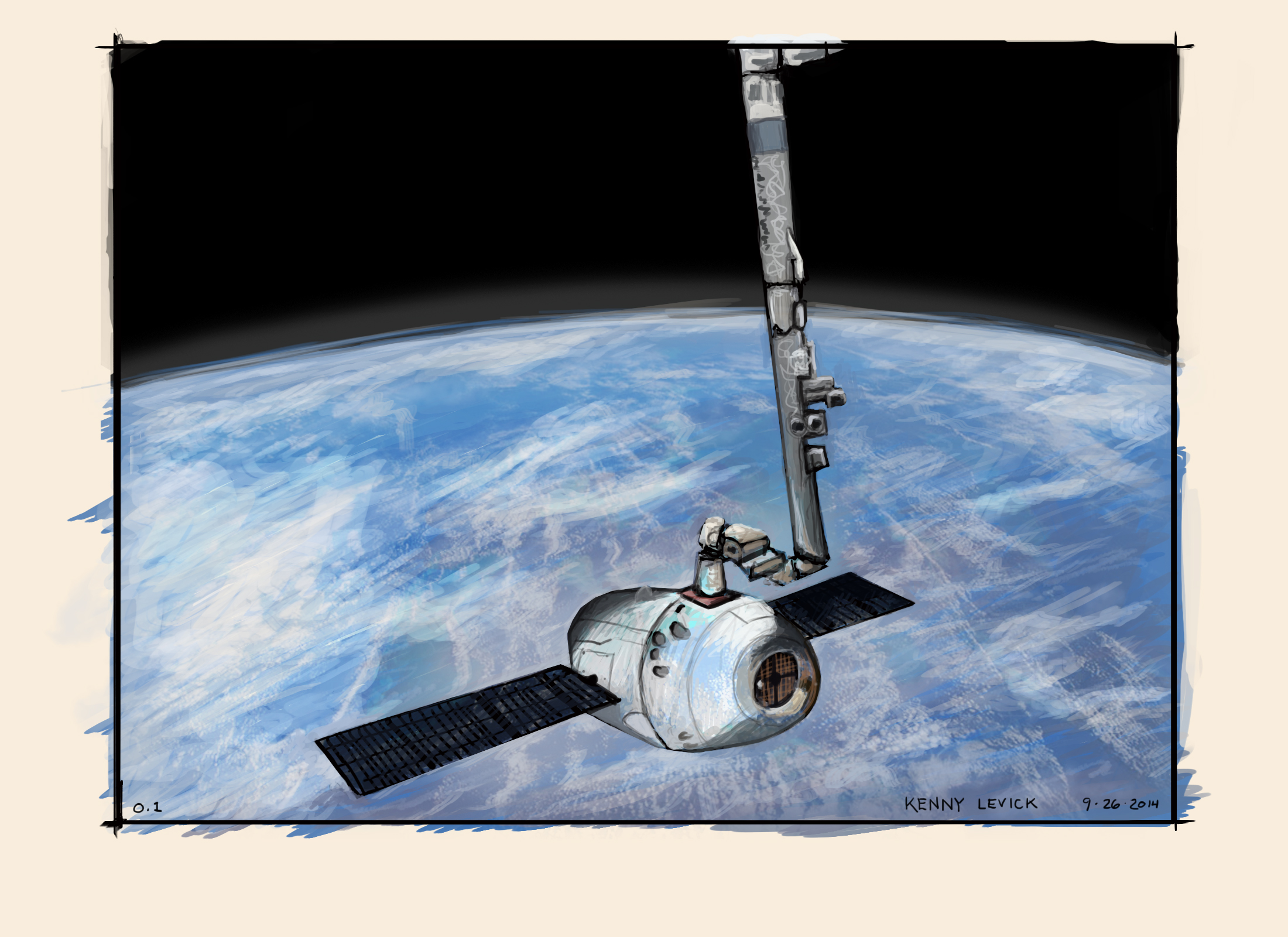 Space X dragon, docking the ISS