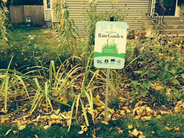 Look for the East Calhoun Rain Garden signs in the gardens throughout the neighborhood.