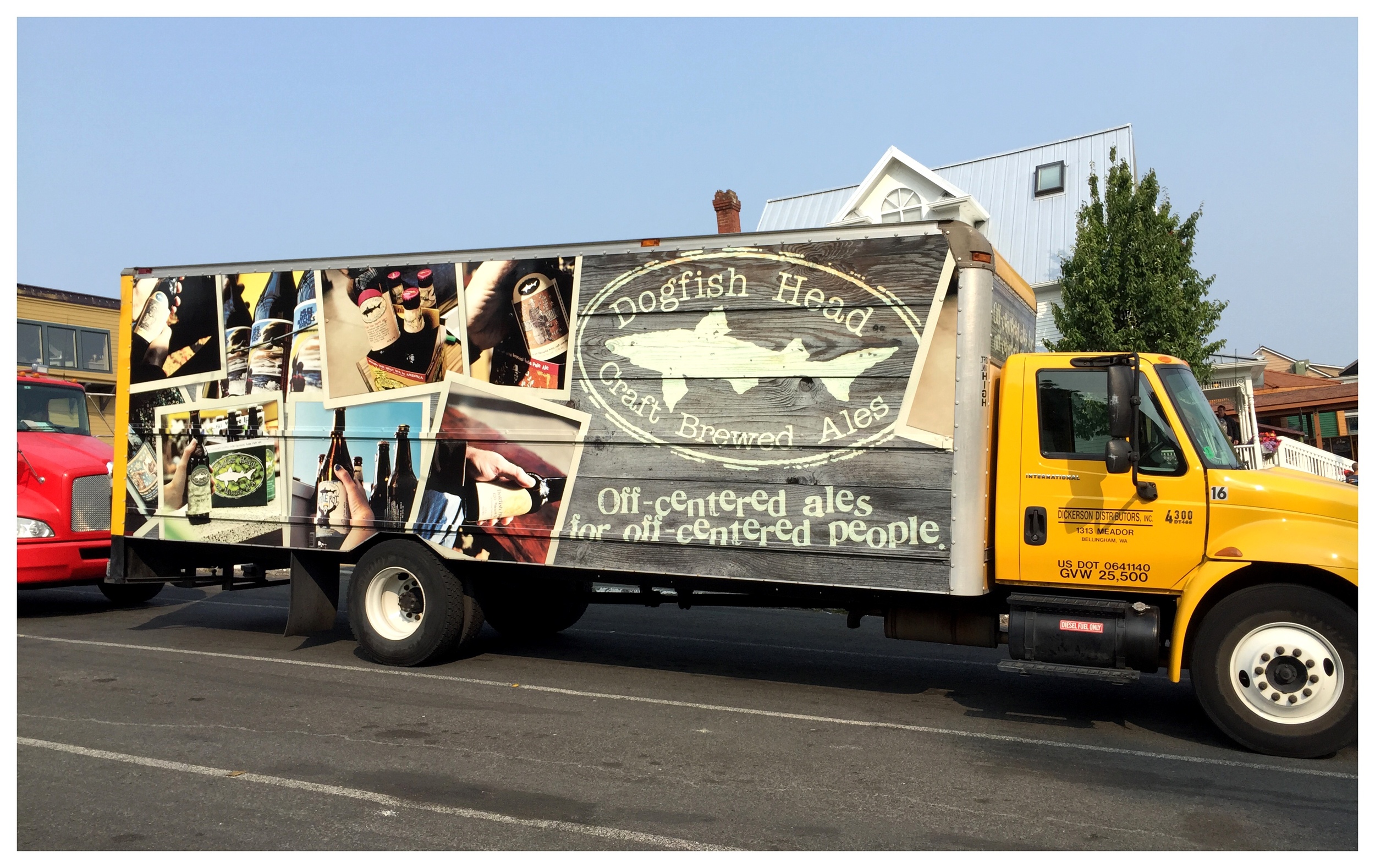 Dogfish is everywhere. Waiting to board the ferry from Friday Harbor, WA.