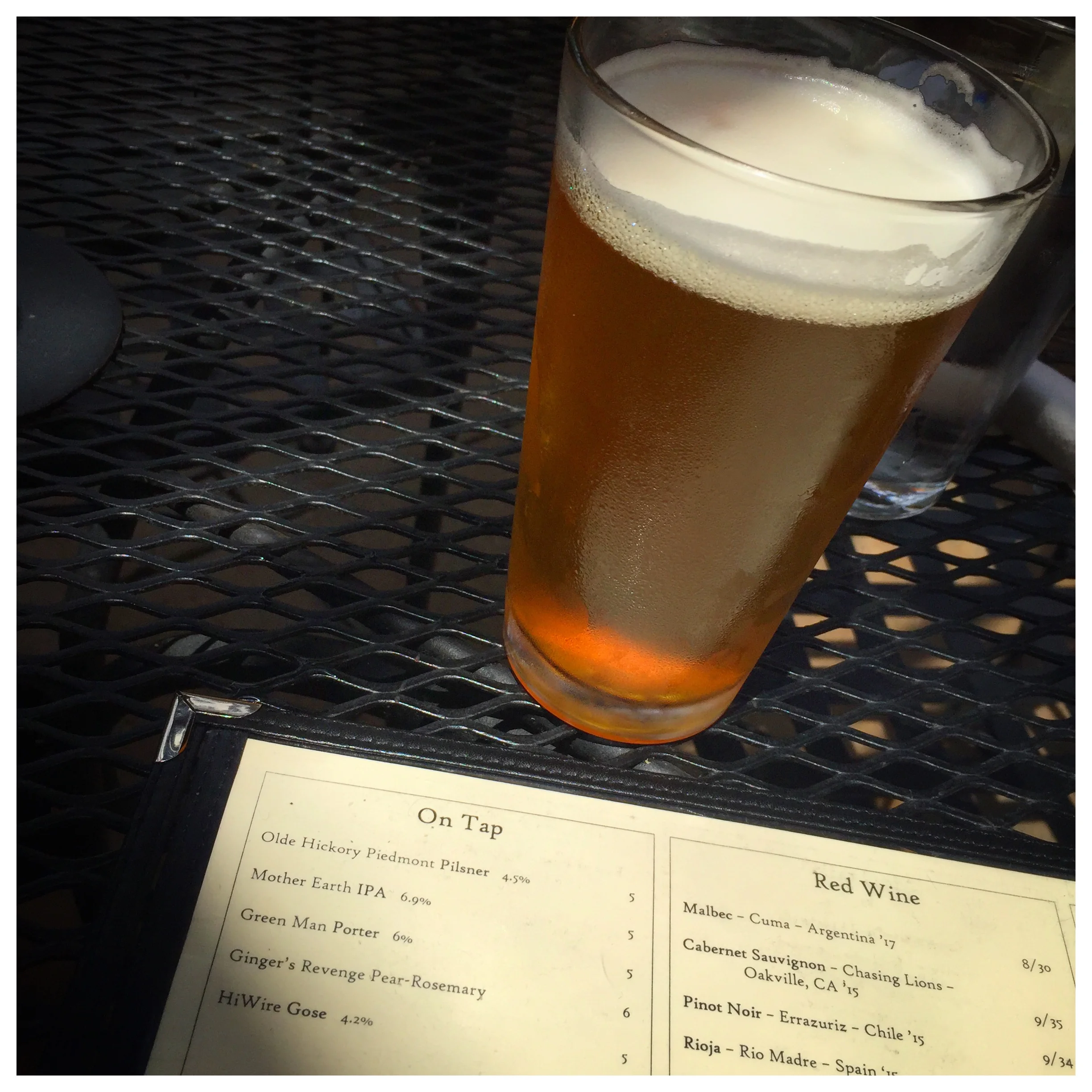 My beer at Laughing Seed