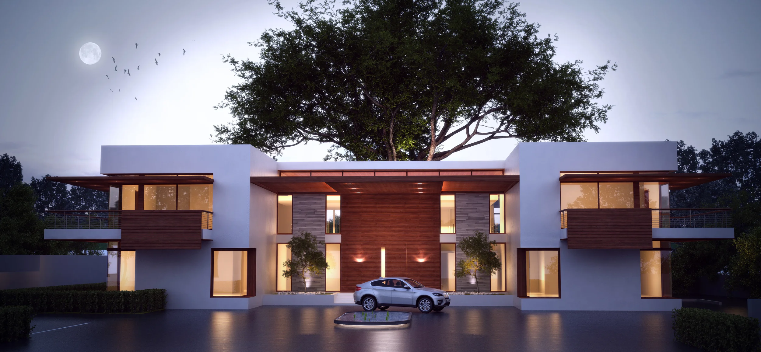 1_BAJAJ RESIDENCE_Front Side_Night View.JPG