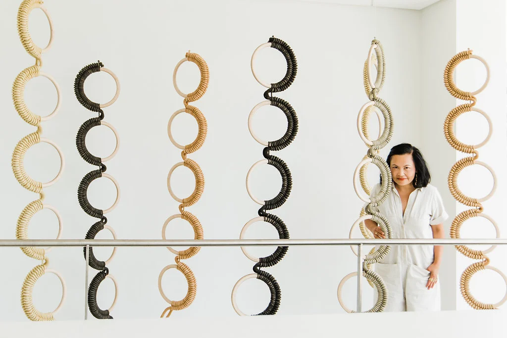 Ten Spinal Columns by Windy Chien (artist pictured), 2018
