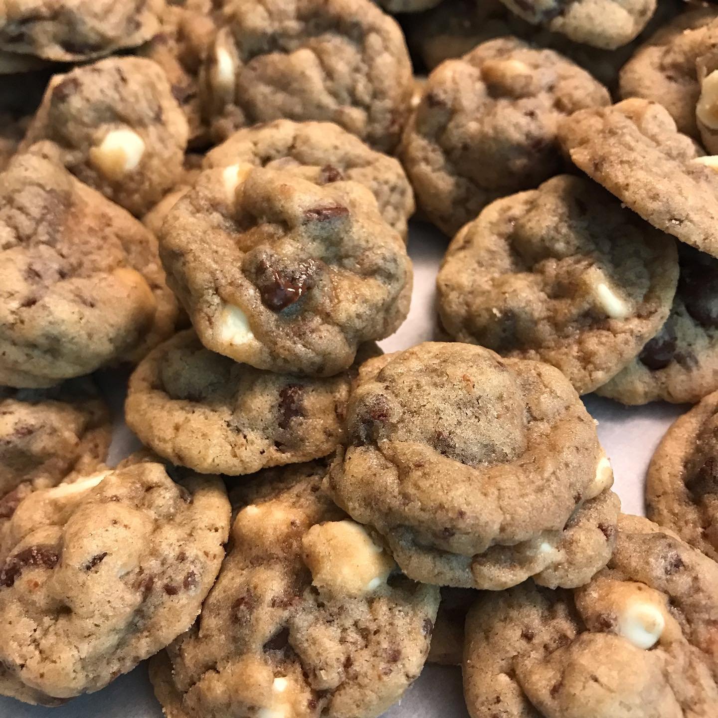Mini White and Dark Chocolate Chip Cookies! 🍪 

#ivybakery #bakery #baked #cookies #chocolate #lasvegas #food #sweets #eatthis