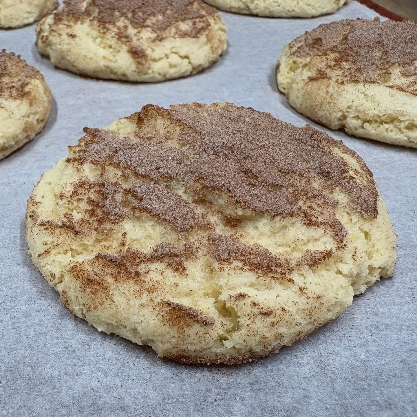 Snickerdoodles, cozy cinnamon-sugar even in summer. Pair with an ice cold glass of milk. Mmm. 

#snickerdoodles #summertreats #bakingintheheat