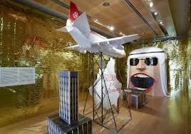 This photo is undersized because I stole it off the Internet. Cameras were not allowed, but you were owed an example of the whimsy that was this Exhibit.