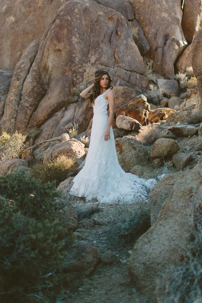 Joshua Tree Bridal Portrait