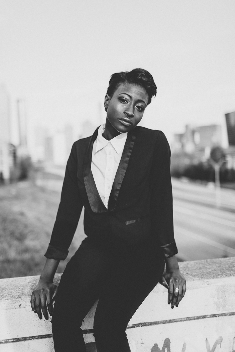 Jackson Street Bridge High Fashion Portrait