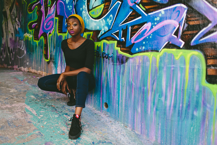 Graffiti Street Style Fashion Portrait