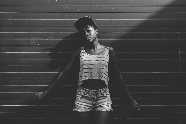 Black and White Atlanta Street Style Fashion Portrait