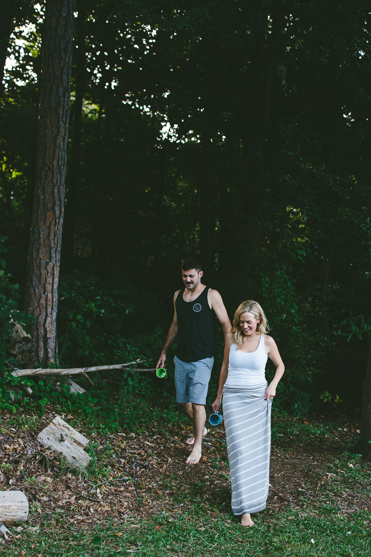 Engaged Couple After Having Their Coffee