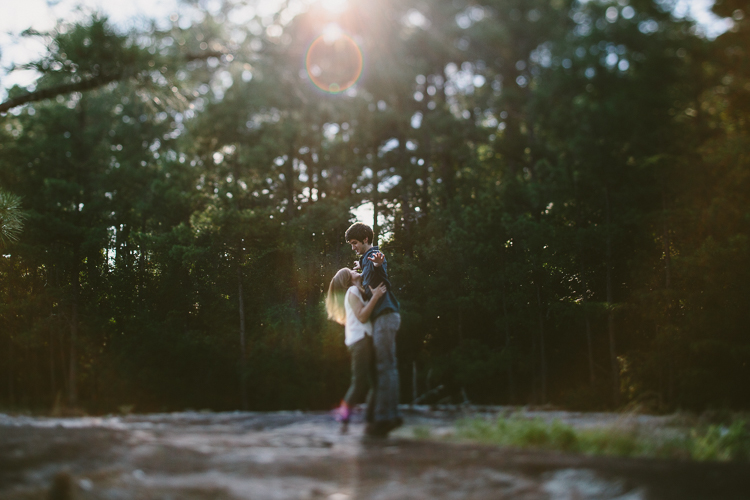 Beautiful Light on Happy Engaged Couple