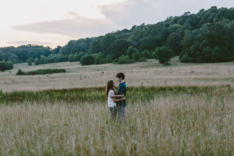 Engaged Couple in Fields