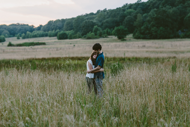 Engaged Couple in Fields