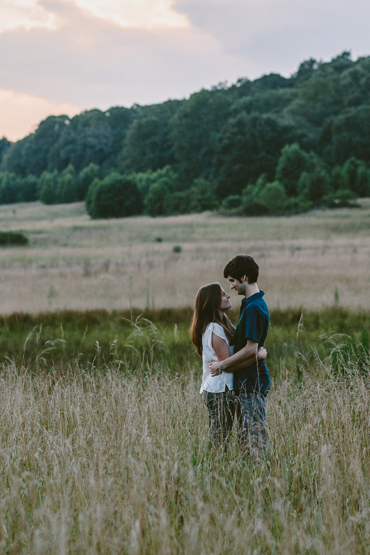 Engaged Couple in Fields