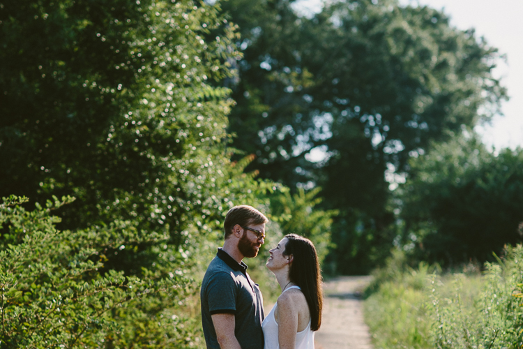 Engaged Couple Looking at Each Other